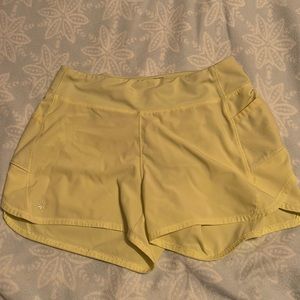 athleta girls shorts pastel yellow size medium 8-10